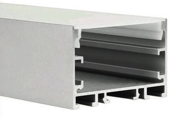 سكة بروفايل ألمنيوم سلفر عرض 5 ارتفاع 3.2 مع شفة